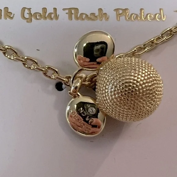 Disney "Mickey Mouse" 14K Gold Flash Plated Pendant Necklace - Picture 8 of 8